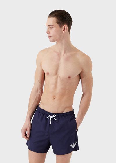 armani swim shorts sale|essential drawstring swim shorts.